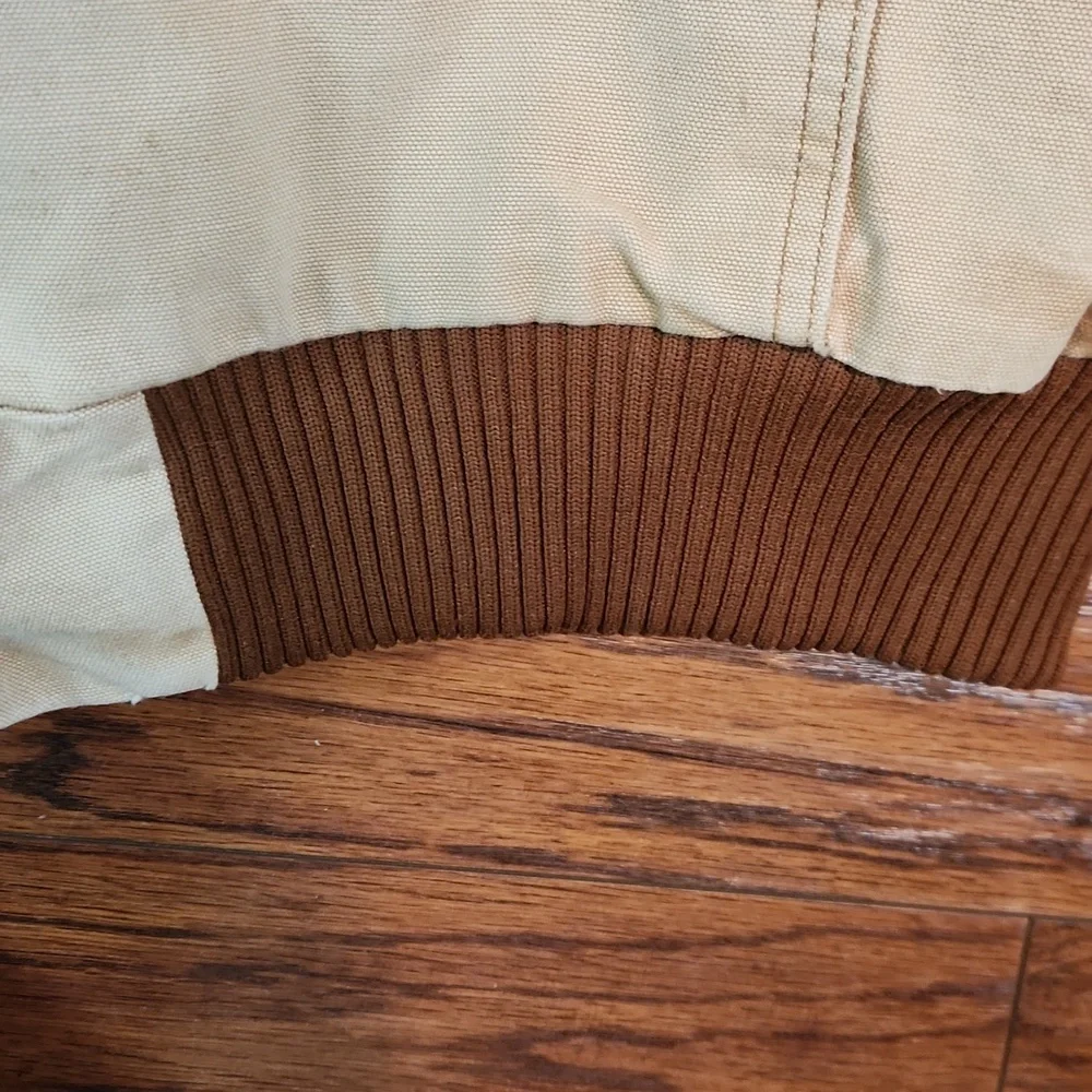 Vintage Faded Brown Hooded Carhartt Zip Front Chore Jacket - Picture 8 of 10